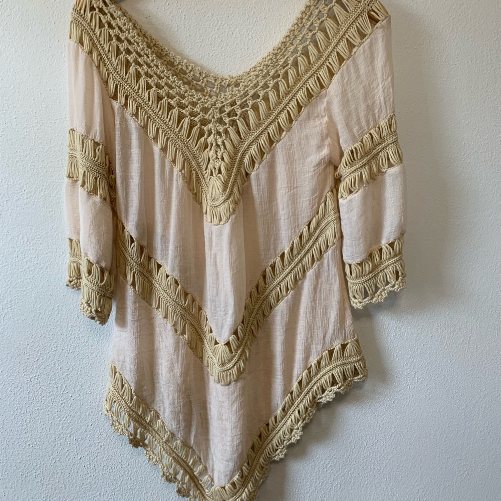 Pronto top boho vibes beige